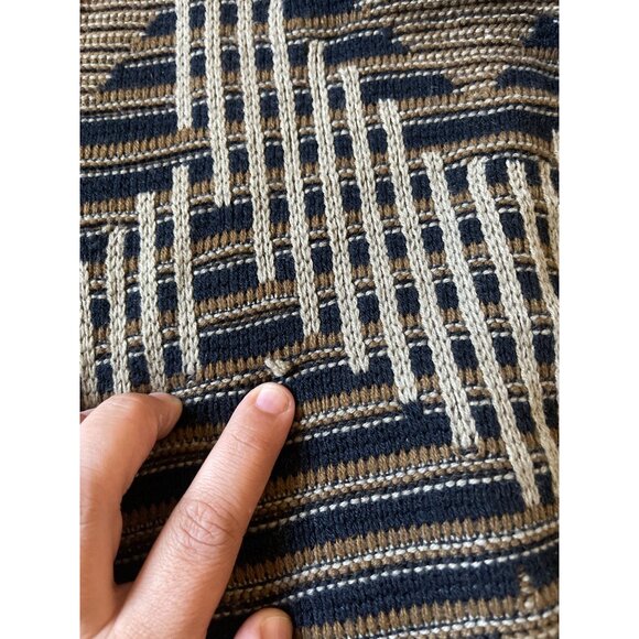 Vintage Men's Pacific Club Wool Acrylic Grandpa Grandpacore Crosby Sweater 90s - Picture 2 of 5